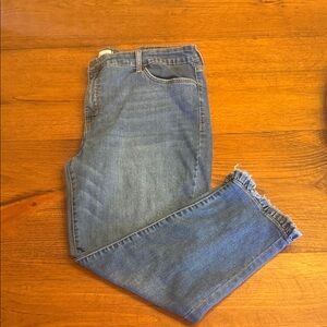 Crown & Ivy Light Blue Denim Jeans high rise skinny crop